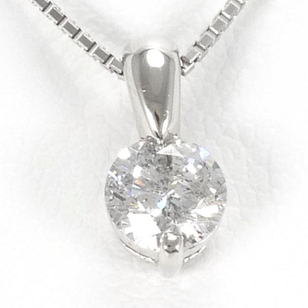 Platinum PT900 & PT850 Diamond Necklace - 0.511 CT, 2.5gm Total Weight, Approx 40cm, Ladies' Silver Jewelry