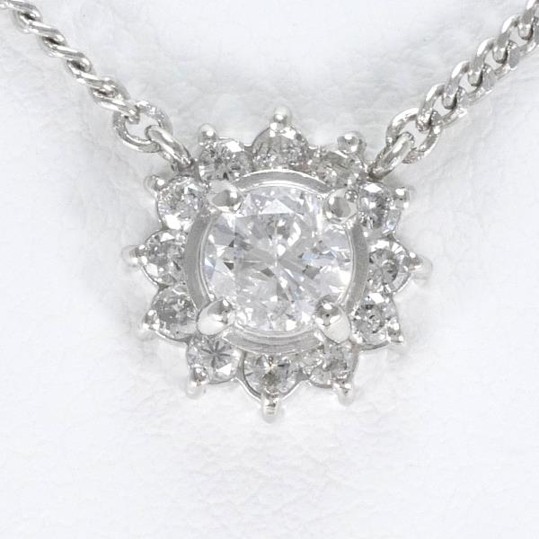Women's Platinum PT850 Necklace Studded with Diamonds - 0.41ct & 0.27ct Diamonds, Total Weight