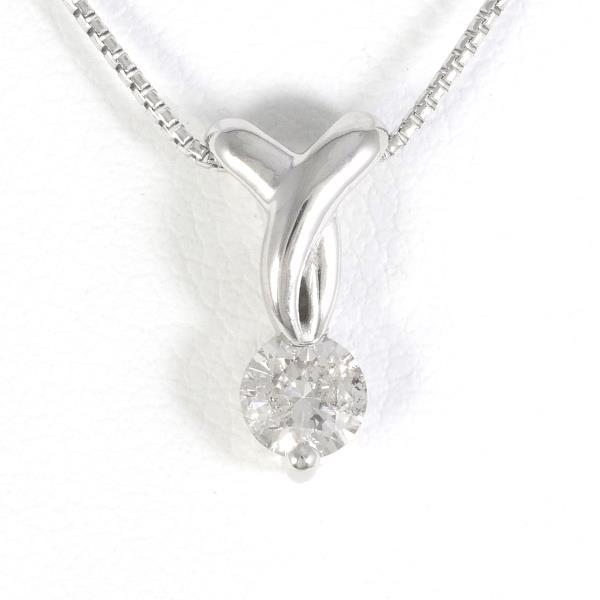 18K White Gold Diamond Necklace, 0.314CT, Approx. 45cm, Approximate Total Weight 2.9g