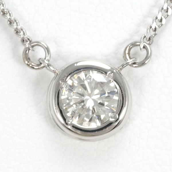0.27ct SI2 J Good Diamond Women's Necklace in Platinum PT850, Silver, Pre-owned
