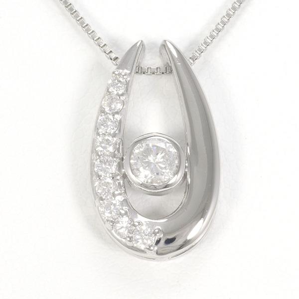 PT900 Platinum, PT850 Necklace, Diamonds 0.31 & 0.24ct, Total weight approx. 5.3g, About 39cm - Ladies'