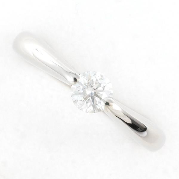 Platinum PT900 Diamond Ring - 0.340 CT, Size 11.5, 4.6gm Total Weight, Ladies' Silver Jewelry