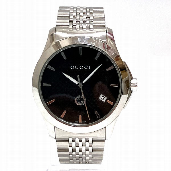 Gucci G Timeless YA1254106 Quartz Date Stainless Steel Men's Watch  YA1254106