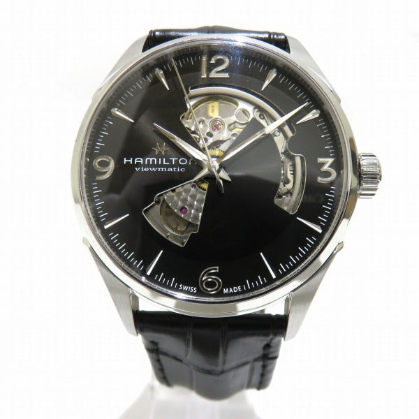 Hamilton Jazzmaster Open Heart H32705731 Men's Leather-Strapped Automatic Watch - Preowned & Used H32705731