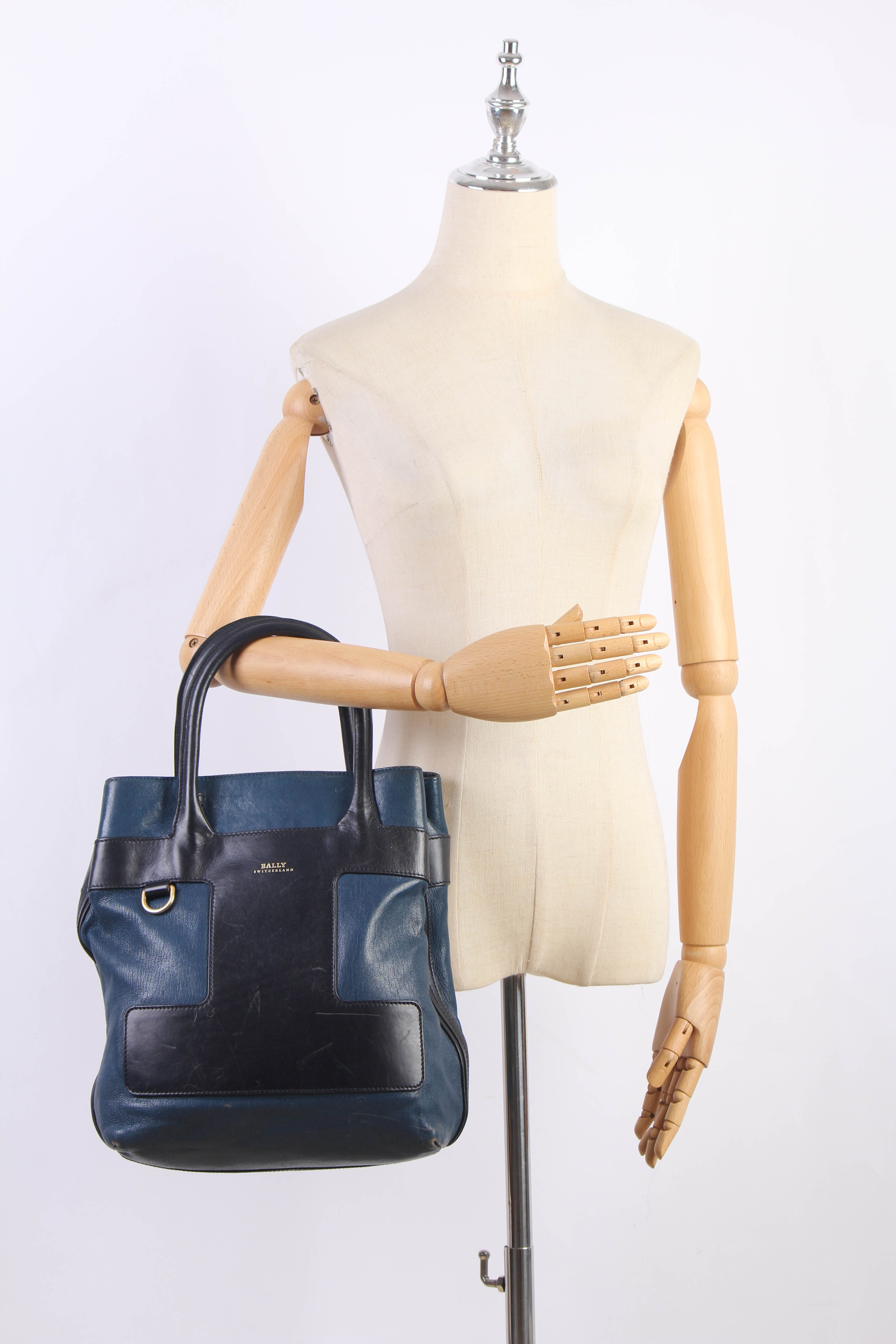 Bicolor Leather Handbag