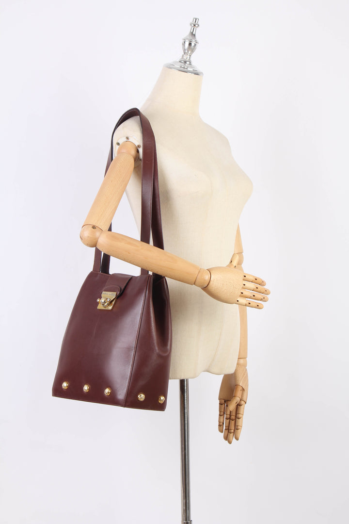 Studded Leather Shoulder Bag