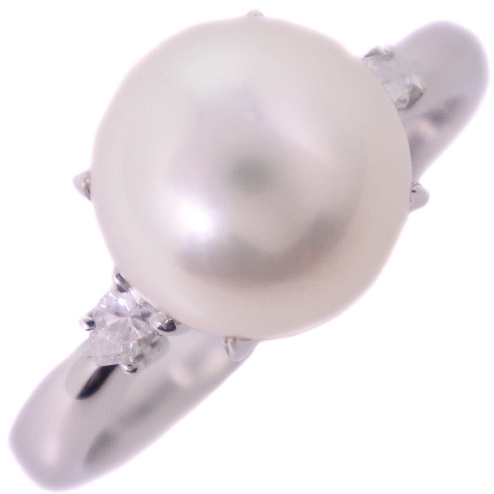 [LuxUness]  Pearl Ring Size 11.5 with Pearl set in Pt900 Platinum, Women's Metal Ring in Excellent condition