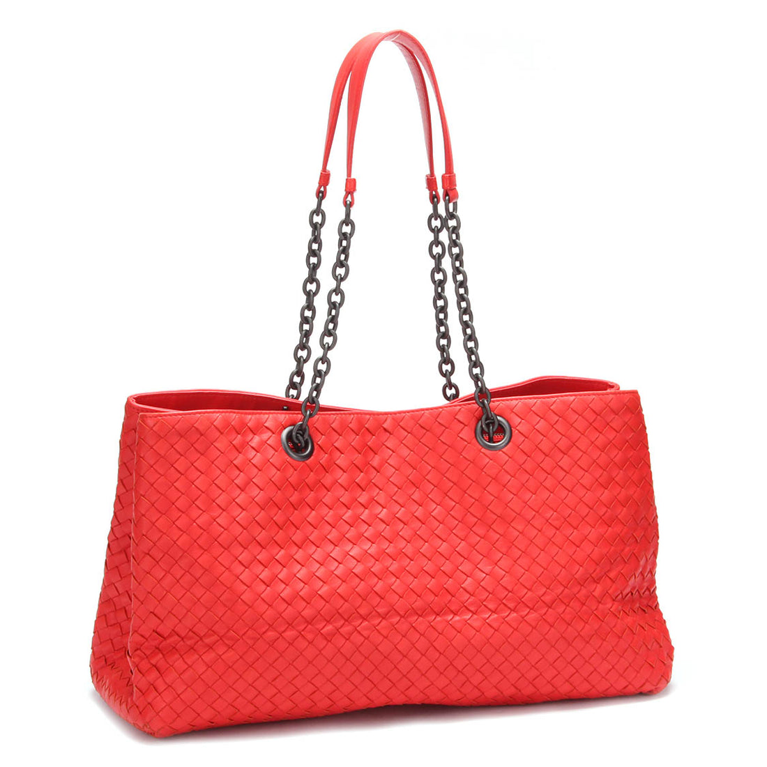 Intrecciato Double Chain Tote Bag