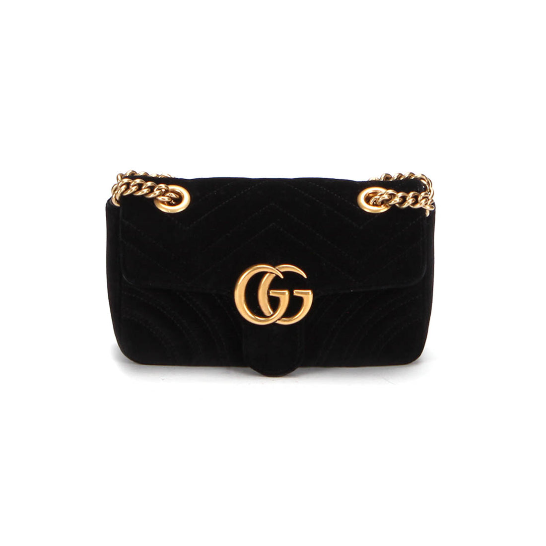 Mini GG Marmont Velvet Shoulder Bag 446744