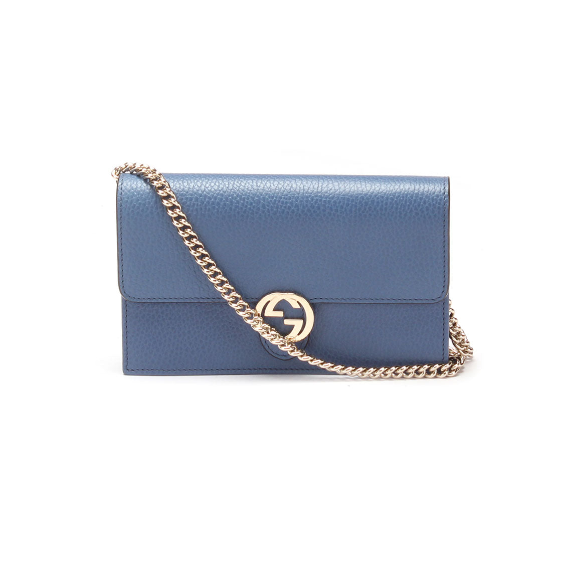 Gucci Interlocking GG Wallet On Chain in Blue