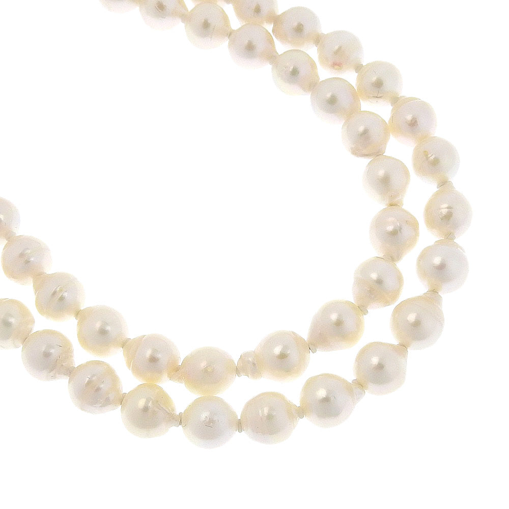 Pearl Necklace, 6.5-7mm/120cm, Silver with Pearls, Pre-owned, A-Rank, For Women