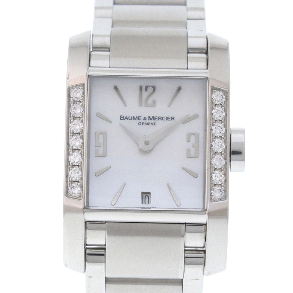 Other  Baume & Mercier Diamond Bezel Women's Wristwatch, Stainless Steel, Quartz, White Shell Dial - Pre-loved, Grade A+ Metal Quartz in Excellent condition