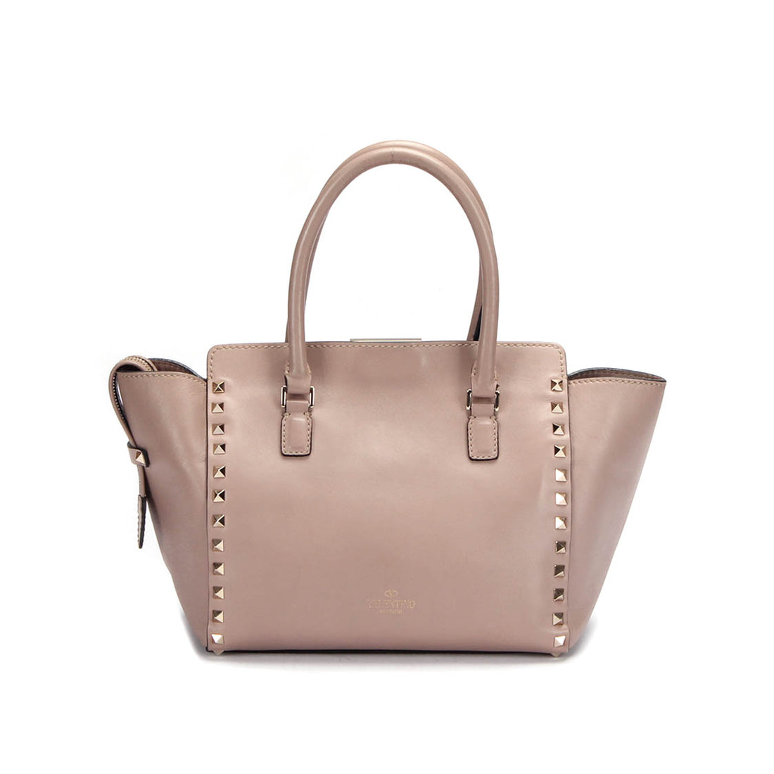 Rockstud Leather Tote Bag