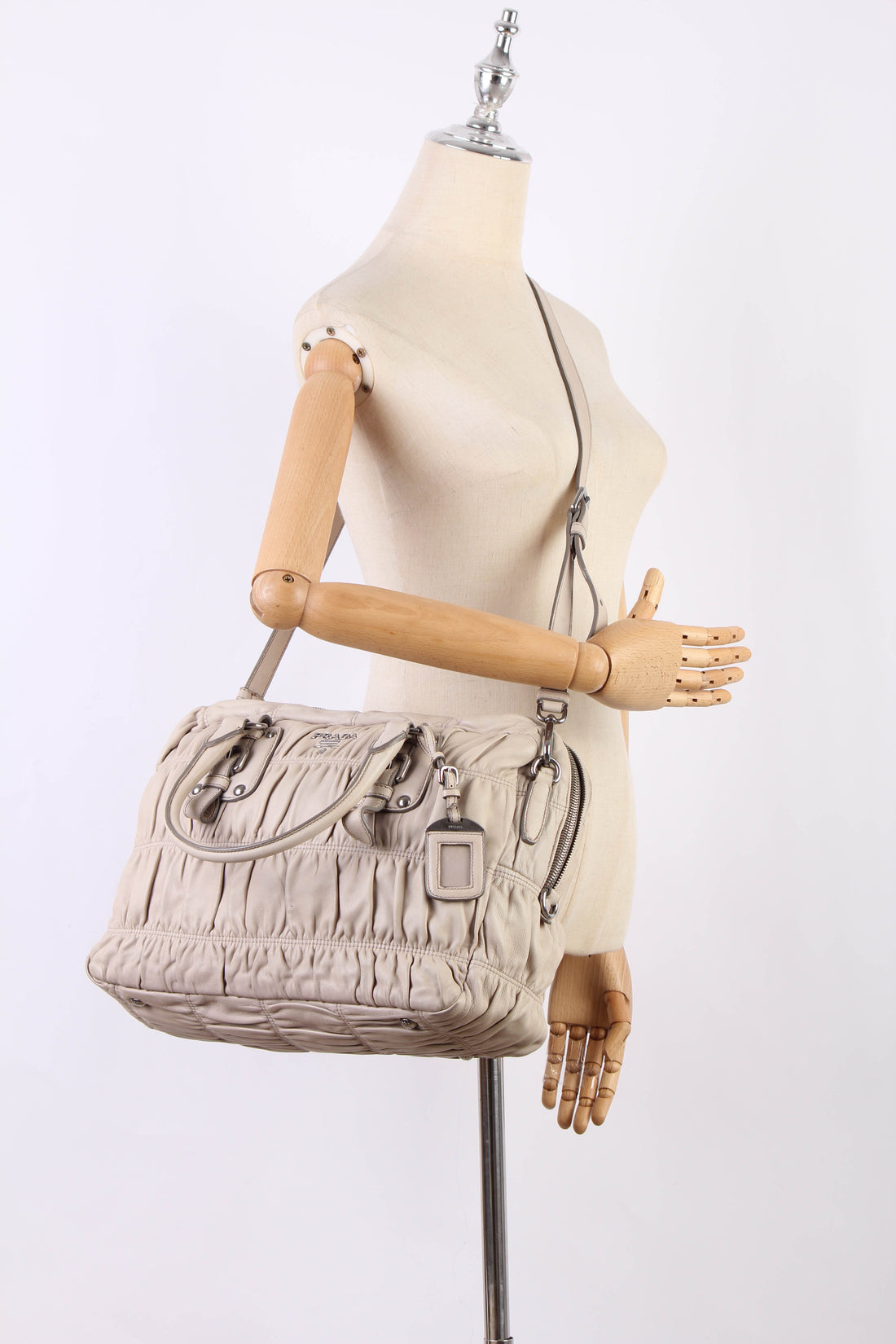 Nappa Gaufre Shoulder Bag