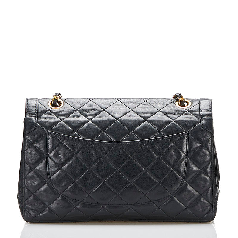 CC Quilted Double Flap Shoulder Bag