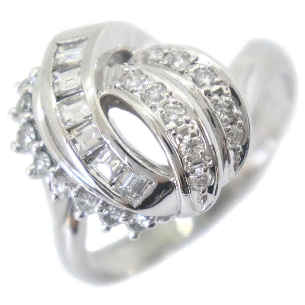 [LuxUness]  Chic Diamond Ring, Size 12, in Pt900 Platinum, Ladies, Preloved, SA Rank Metal Ring in Excellent condition