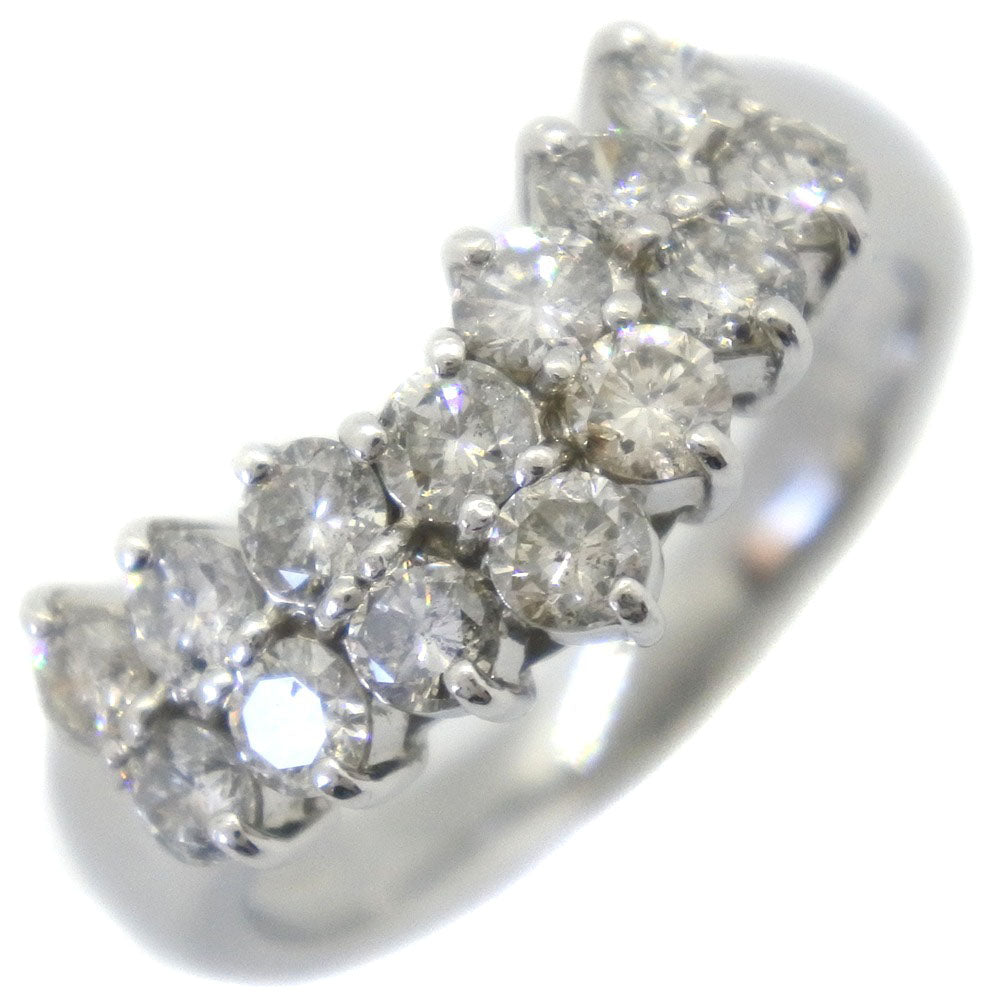 Exquisite Diamond Ring, Size 9.5, in Pt900 Platinum, Ladies, Preloved, A+ Rank