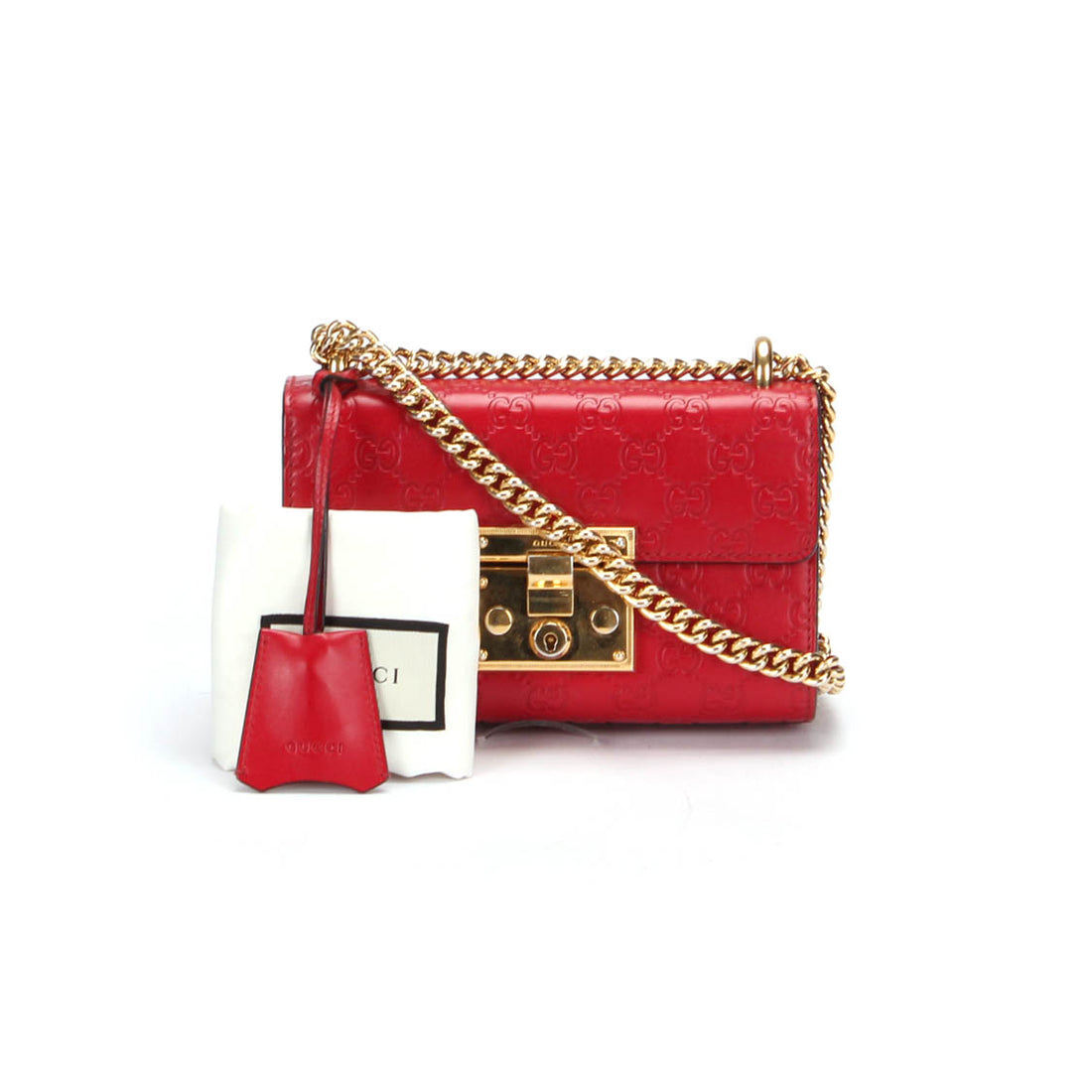 Small Guccissima Padlock Shoulder Bag  409487