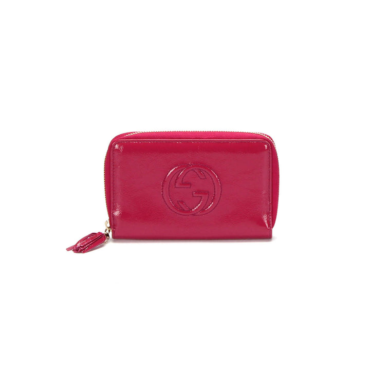 Soho Patent Leather Zip Around Wallet