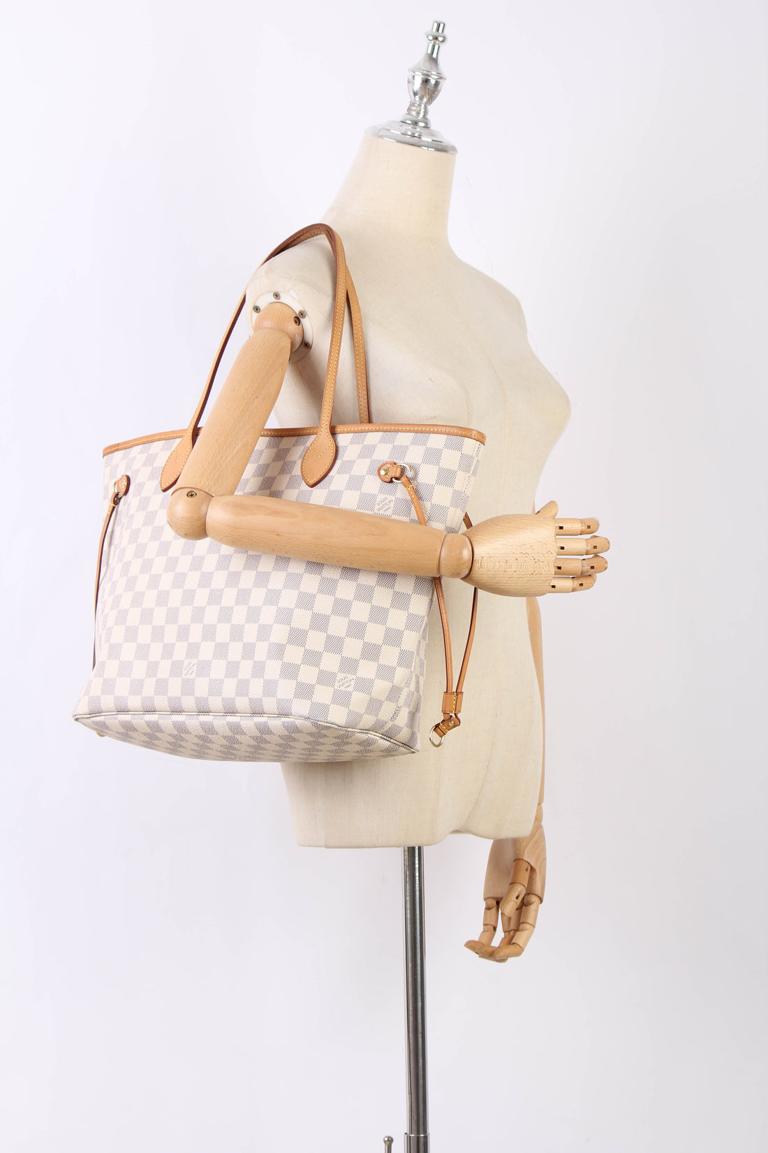 Damier Azur Neverfull MM with Pouch