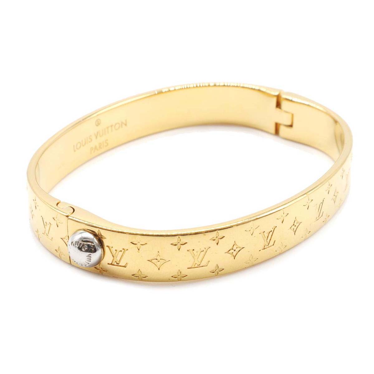 vuitton gold bracelet nanogram cuff