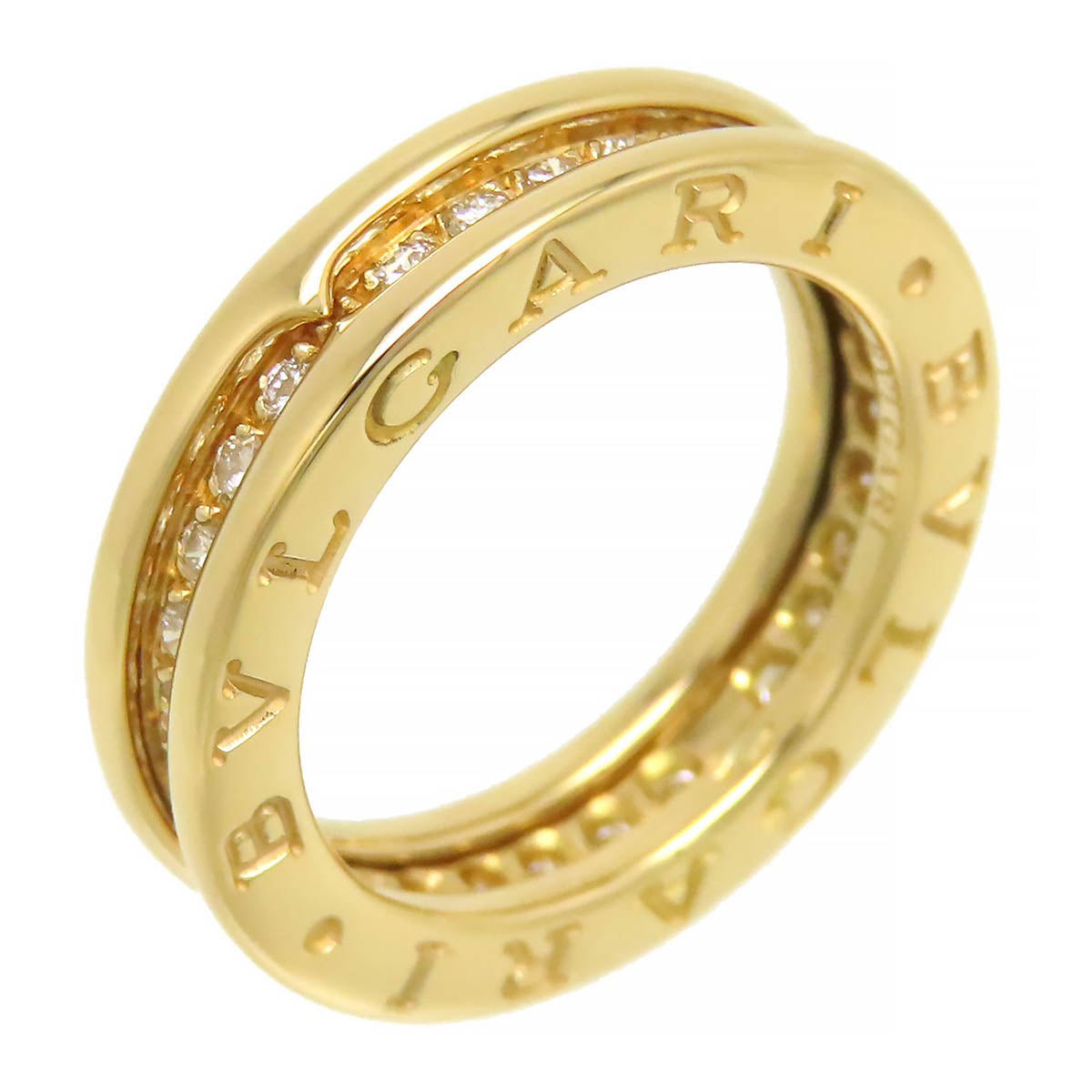 18k Gold Diamond B.Zero1 Ring