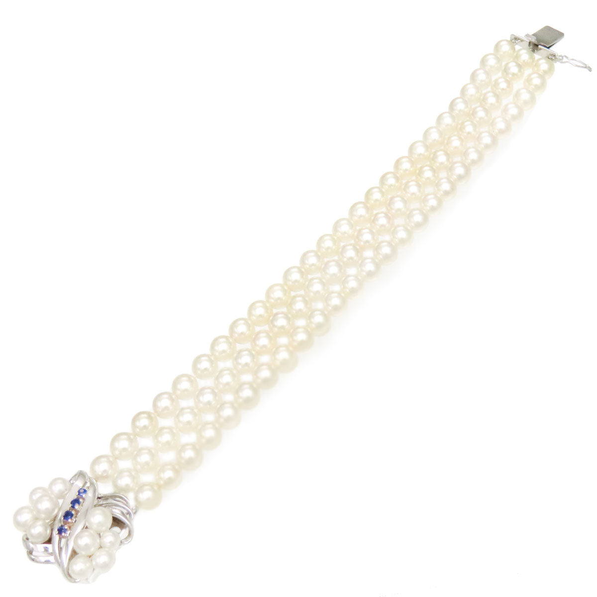 14k Gold 3-Row Pearl Bracelet