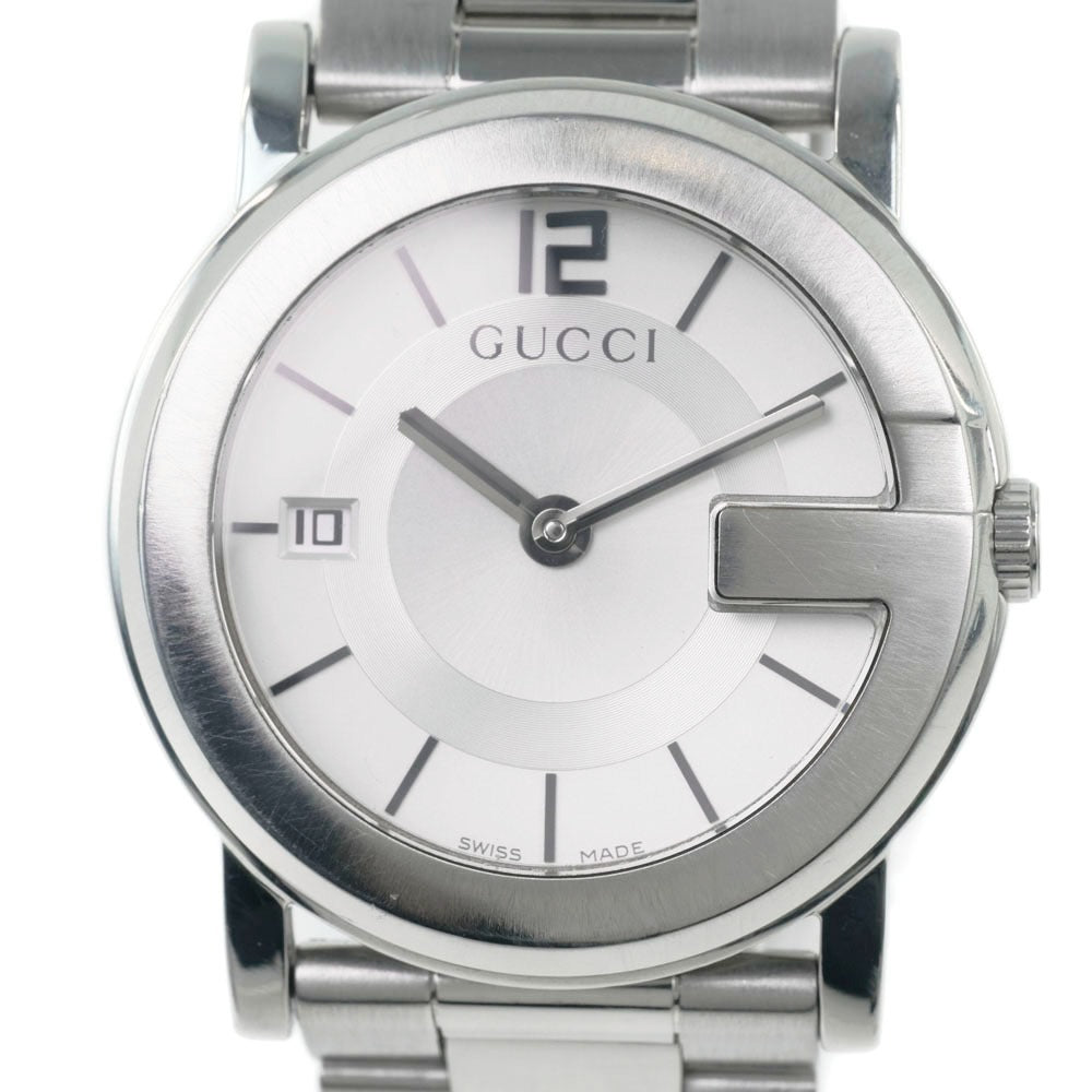 Gucci G-Round Unisex 101J Stainless Steel Quartz Watch with Silver Dial (Pre-owned) 101J