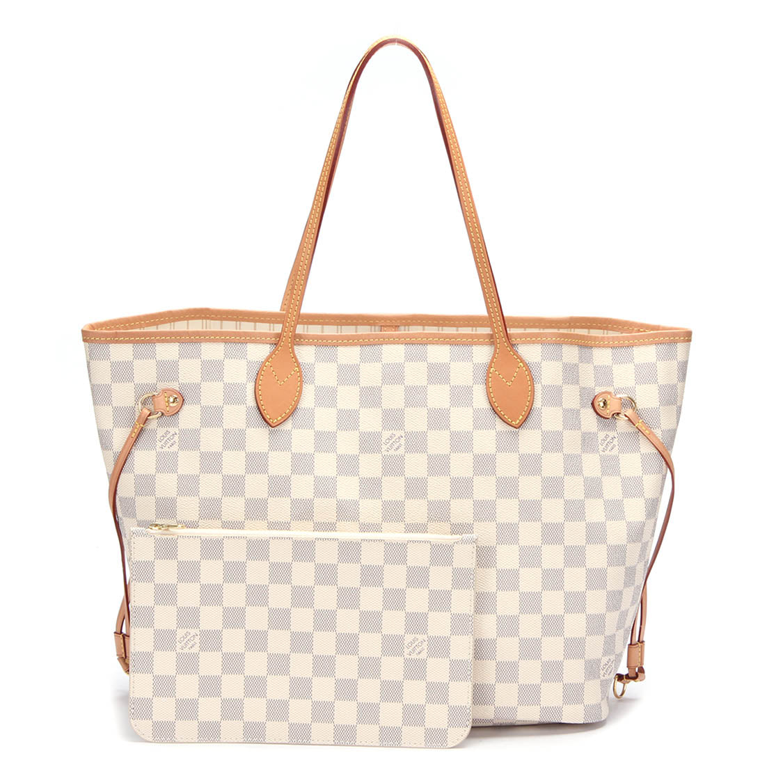 Damier Azur Neverfull MM with Pouch