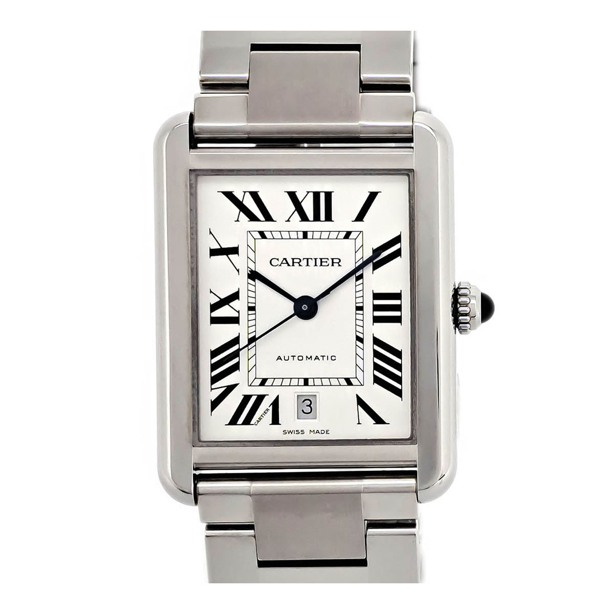 Cartier Tank Solo XL W5200028 Automatic Stainless Steel Men’s Pre-owned Watch W5200028