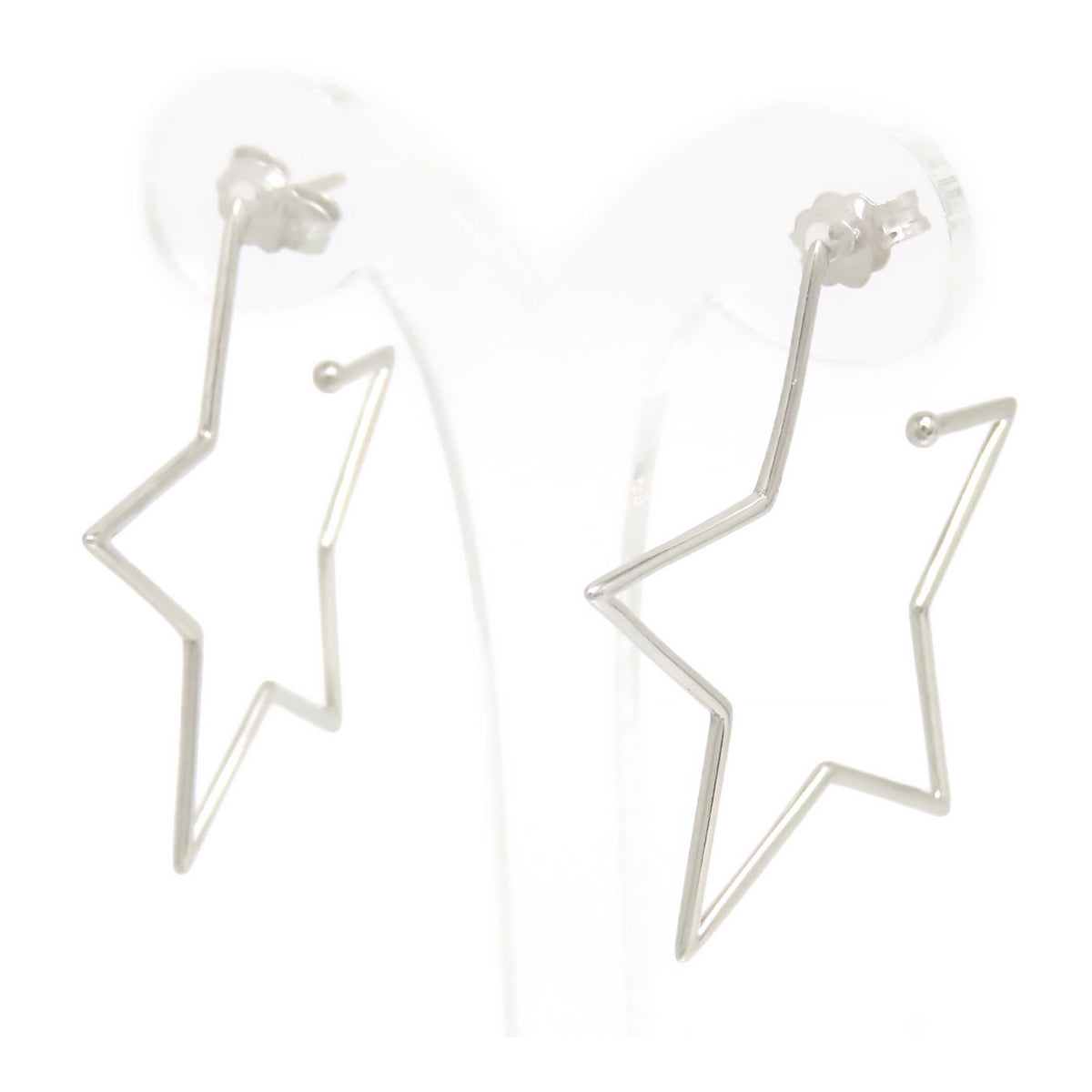 18k Gold Star Hoop Earrings