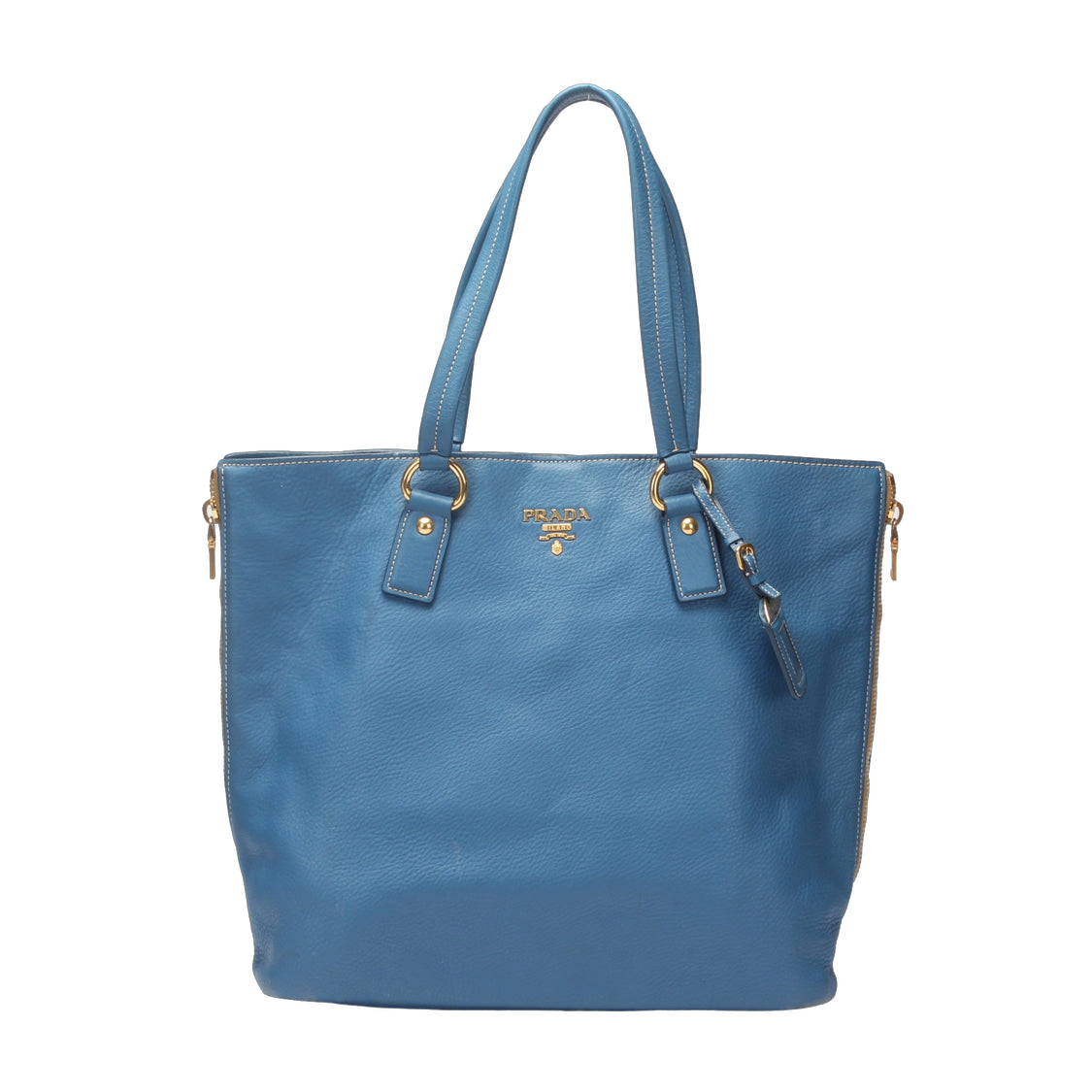 Vitello Daino Side Zip Shopper Tote