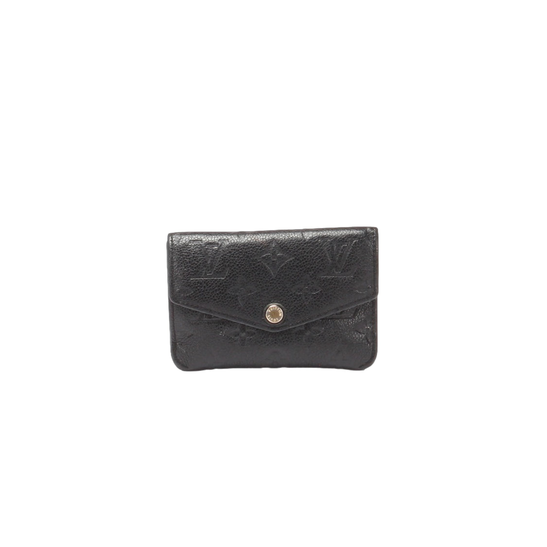 Louis Vuitton Black Empreinte Monogram Compact Curieuse Wallet