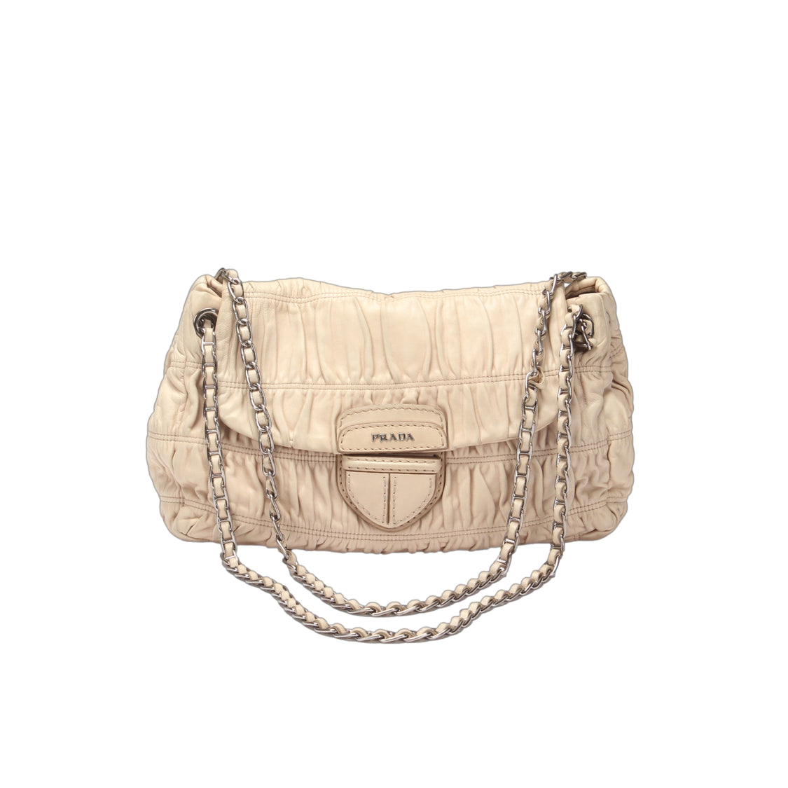 Nappa Gaufre Flap Shoulder Bag