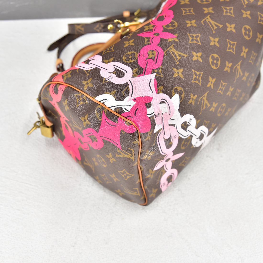 Limited Edition Monogram Chain Flower Speedy 30