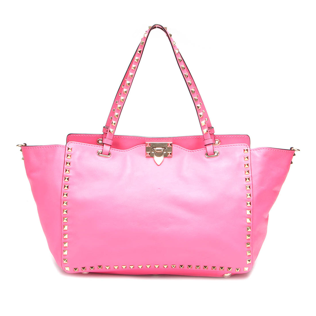 Rockstud Leather Tote Bag