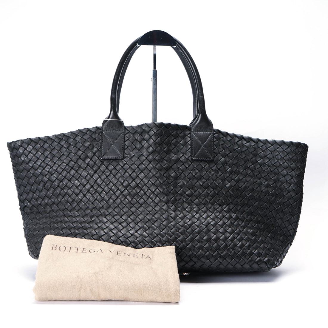 Intrecciato Leather Tote Bag