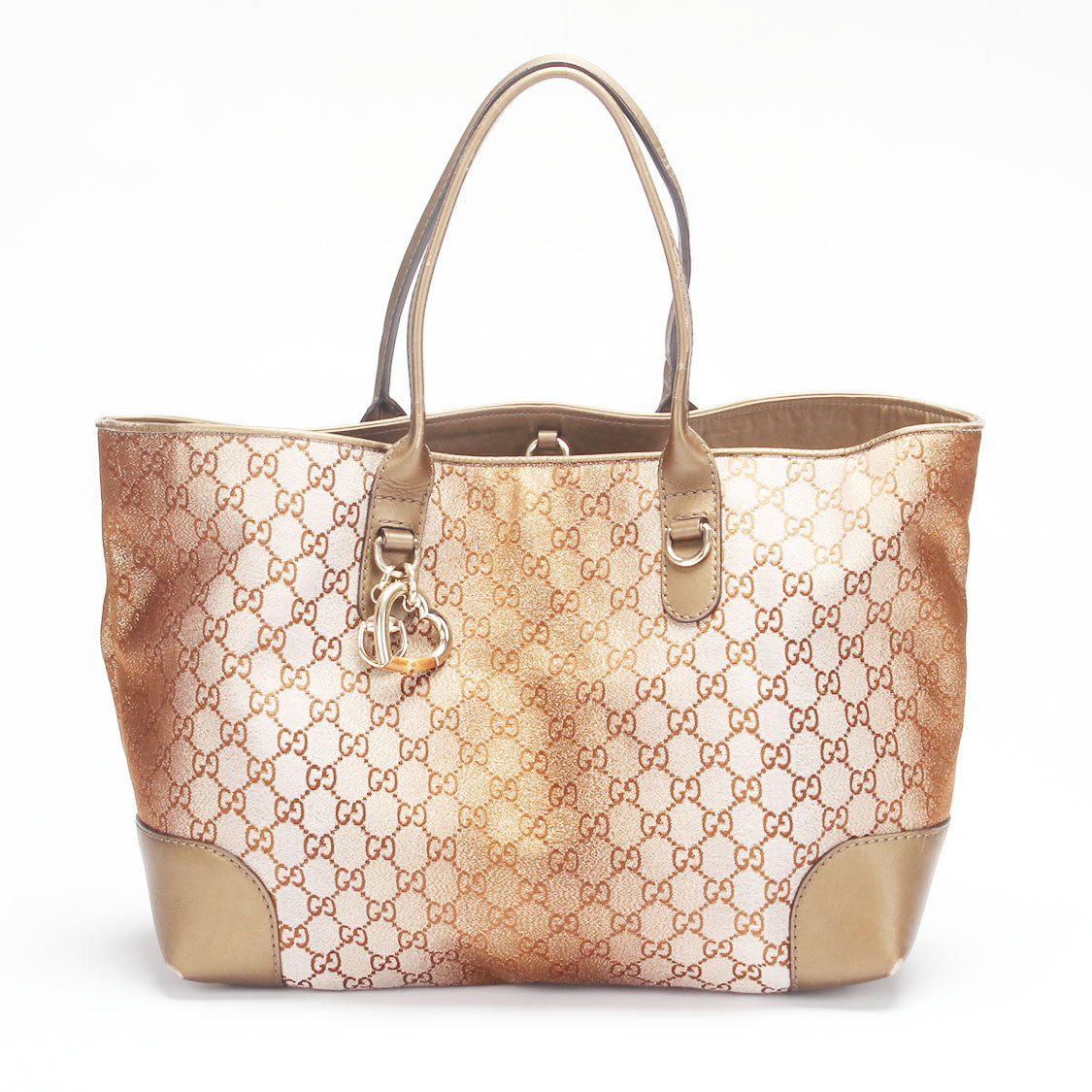 GG Lurex Heart Bit Charm Tote 269956