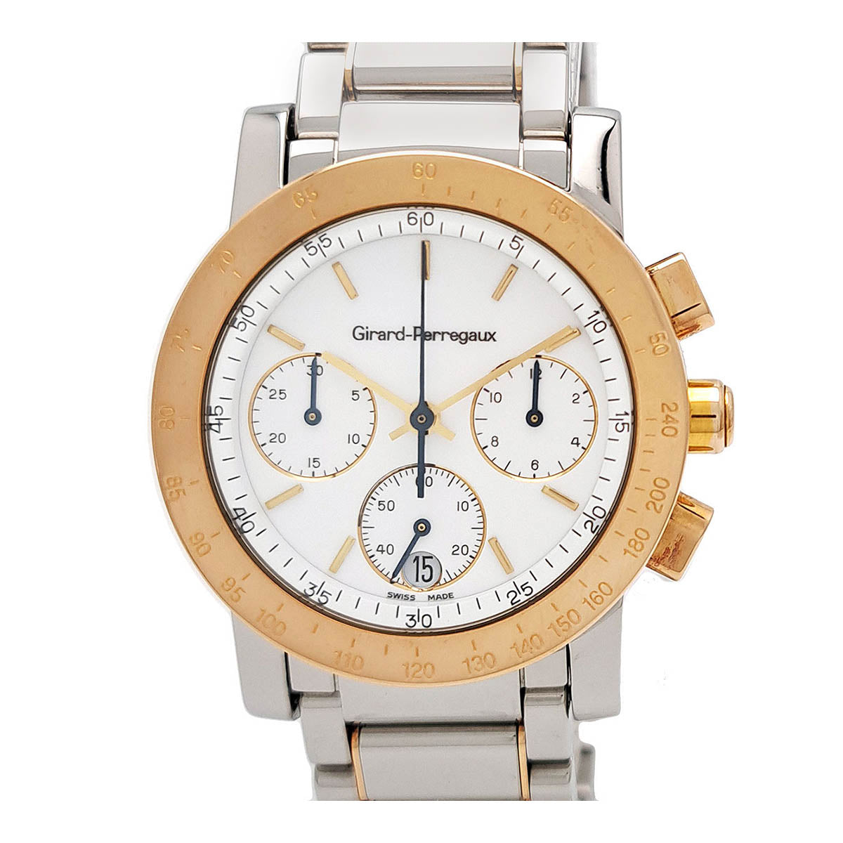 Girard-Perregaux 7001 Chronograph 7700 Quartz Watch, Stainless Steel & Gold Plated, Men's (Pre-owned) 7700.0