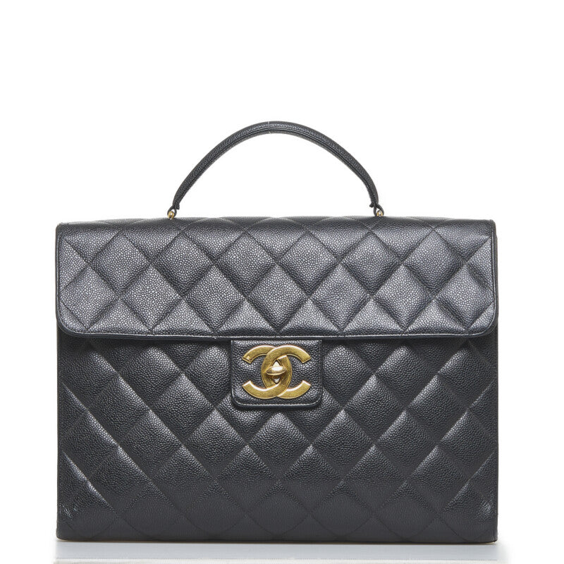 CC Quilted Caviar Briefcase