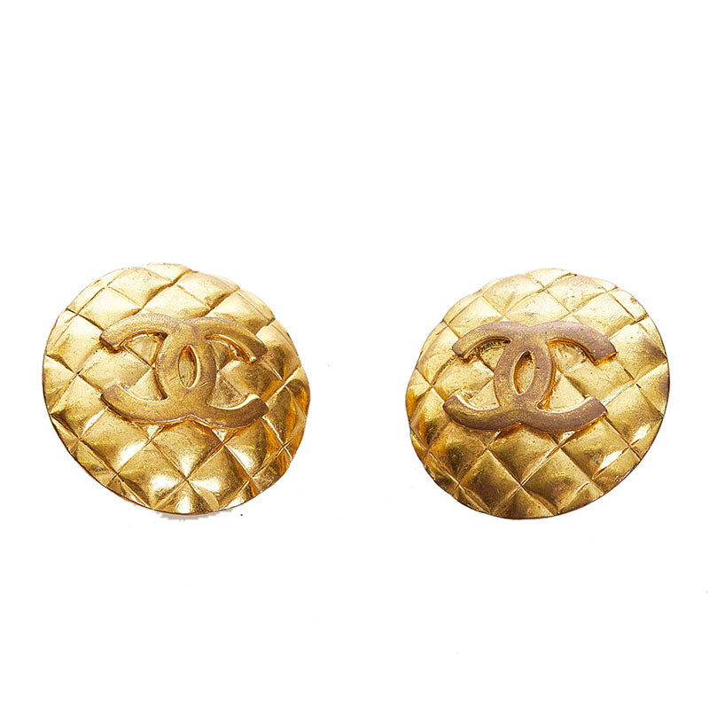 CC Quilted Clip Earrings