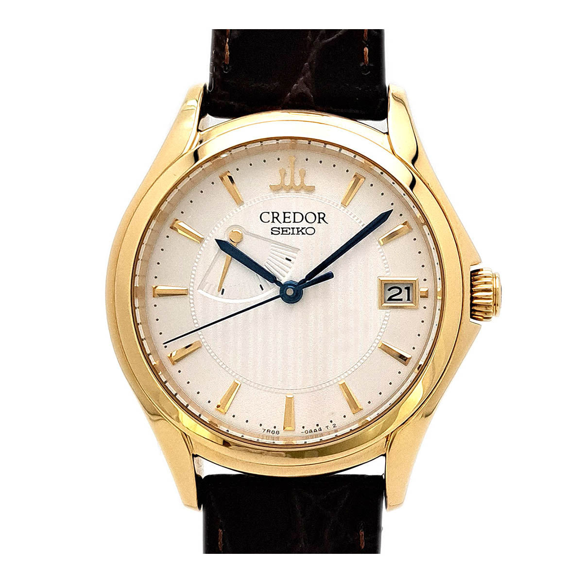 Seiko Credor Signo Hand-wound Yellow Gold Men’s Wristwatch with Spring Drive [Pre-Owned] GBLH998