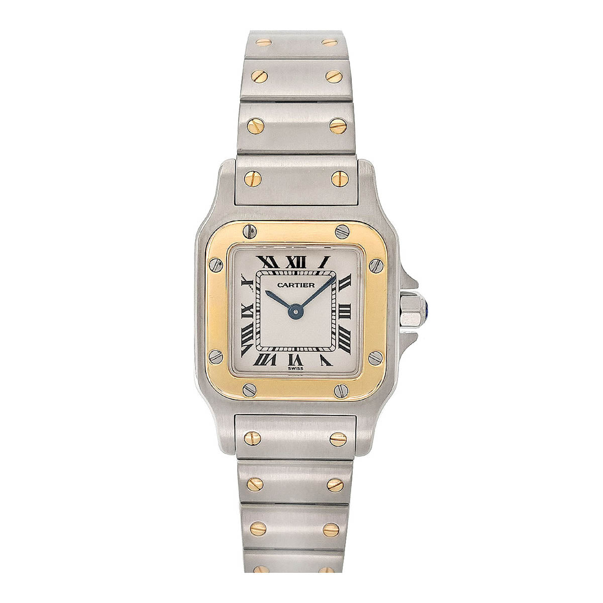 Cartier Santos Galbee Small Model Stainless Steel/Yellow Gold Ladies' Watch W20012C4