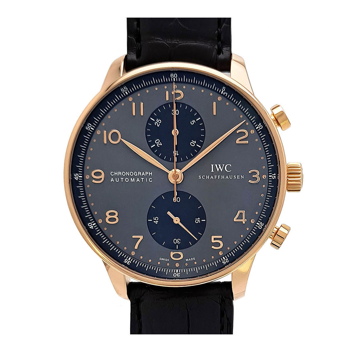 IWC Portuguese Chronograph Automatic Pink Gold Men's Watch IW371610