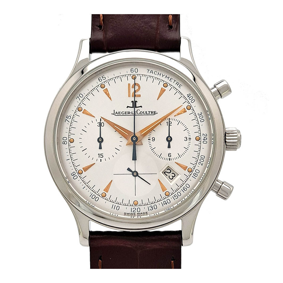 Jaeger-LeCoultre Master Control Chronograph Quartz 145.8.31 Men's Stainless Steel Wristwatch [Pre-Owned] 145.8.31