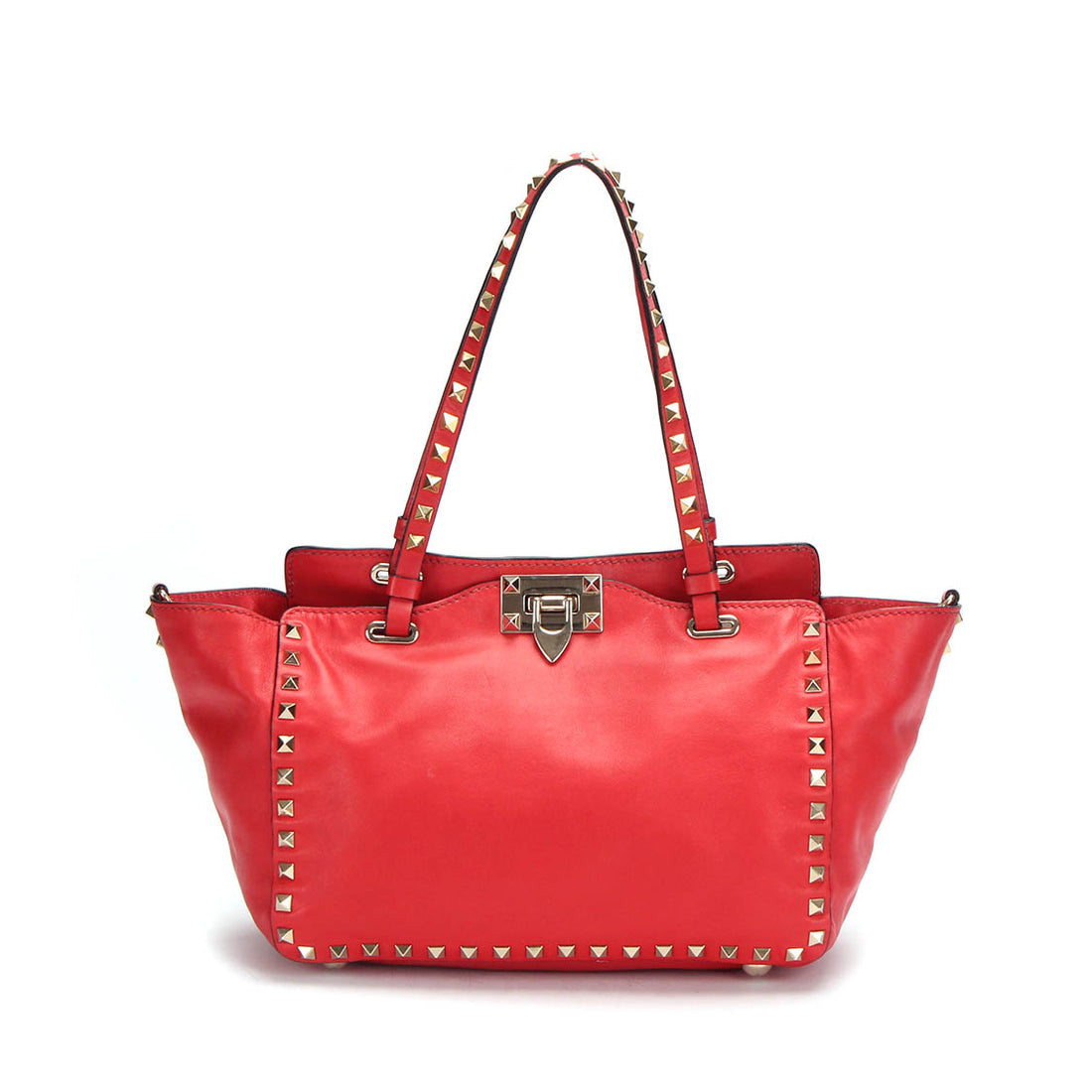 Rockstud Leather Tote Bag