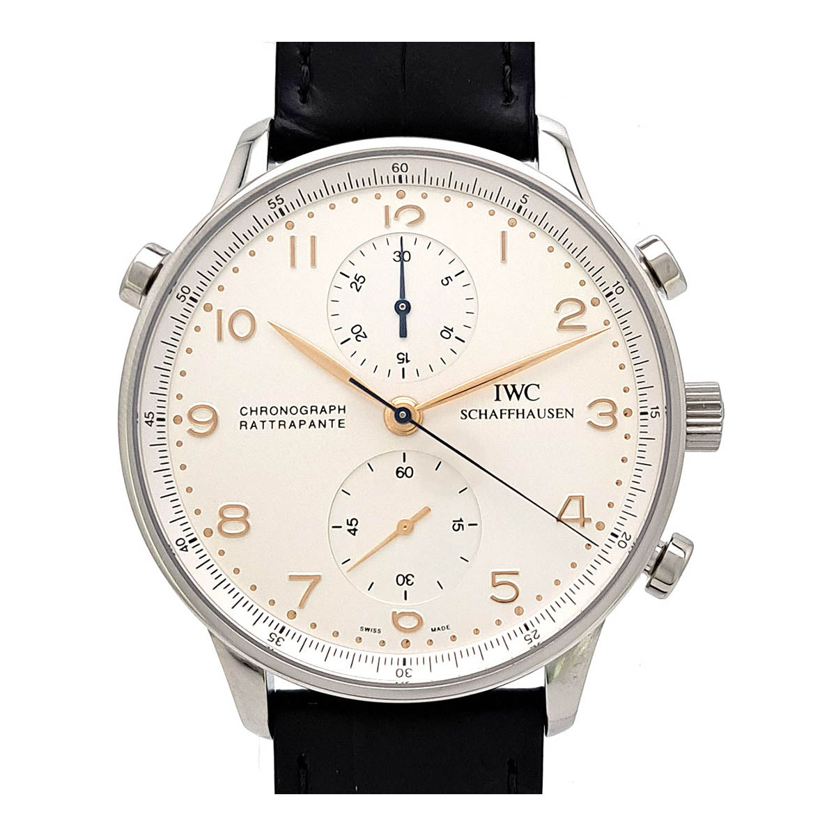 IWC Portugieser Rattrapante Stainless Steel Men's Watch - Overhauled by IWC, Model 3712 3712.0