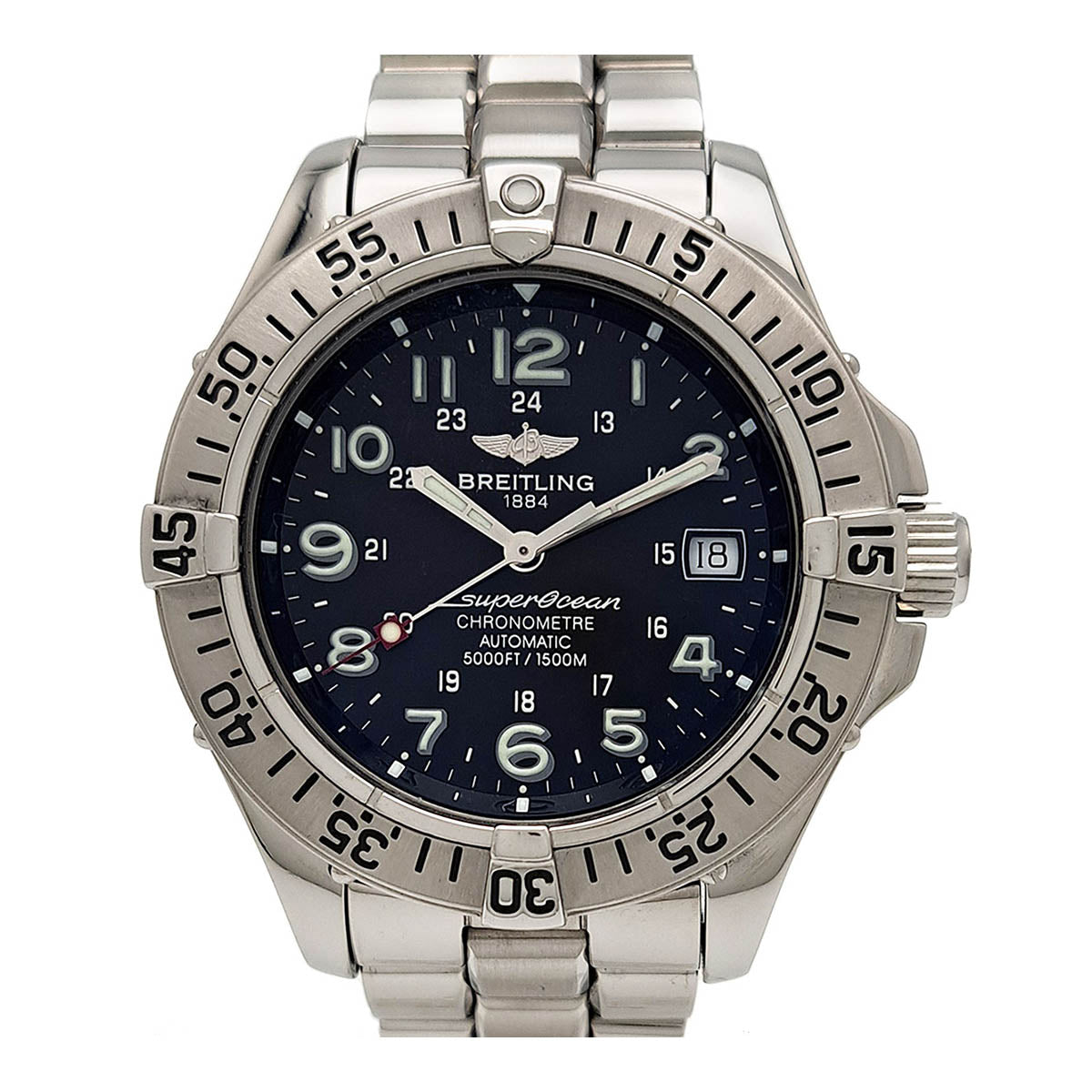 BREITLING Superocean Date A17360 Automatic Stainless Steel Men’s Pre-owned Watch A17360