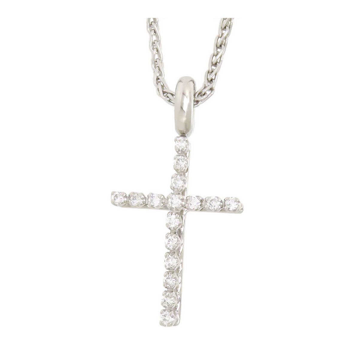 Damiani Mystery Cross Diamond Necklace in Pt950 - Ladies' -