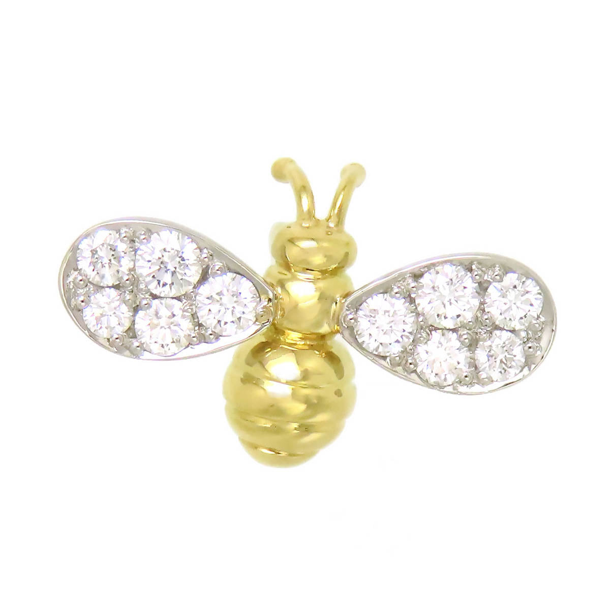 Gimel Bee Pin Brooch PT950 18K(K18YG) Unisex in Perfect Condition -
